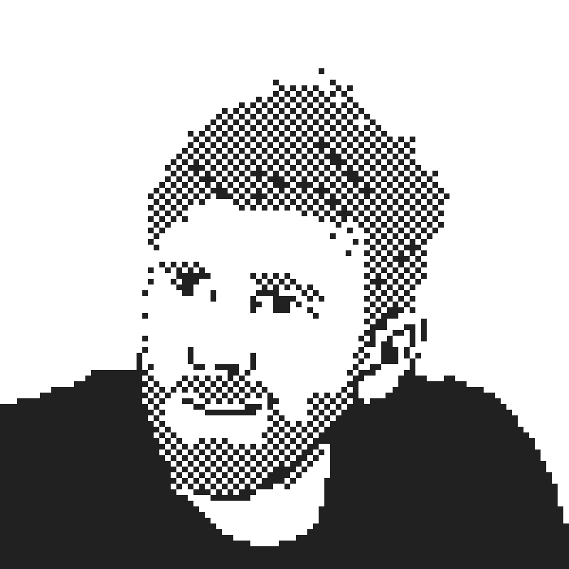 Dithered portrait of Bryan Hunter