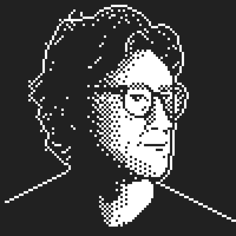 Dithered portrait of Cole Deroshay