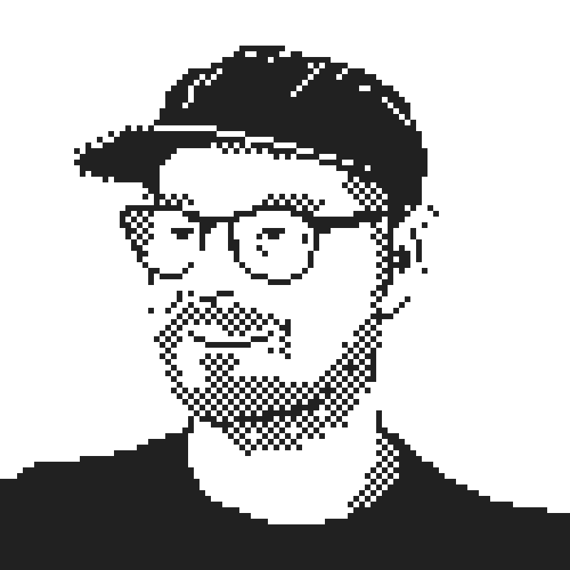 Dithered portrait of Derek Reynolds