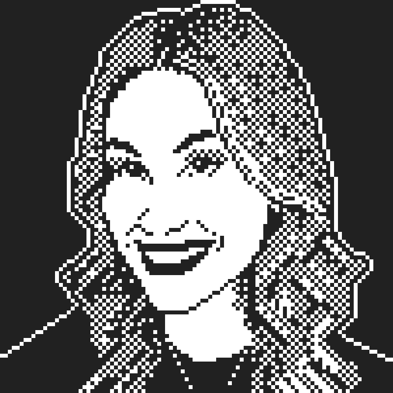 Dithered portrait of Krysti Pryde