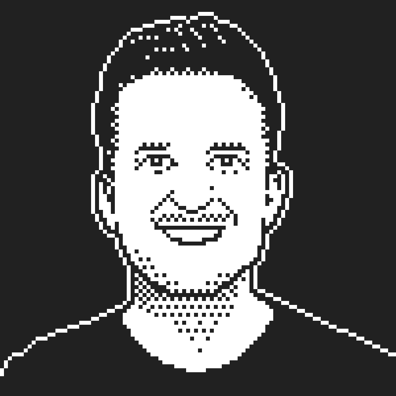 Dithered portrait of Sam Linville