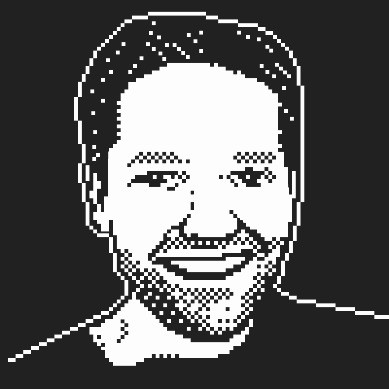 Dithered portrait of Stephen Haney