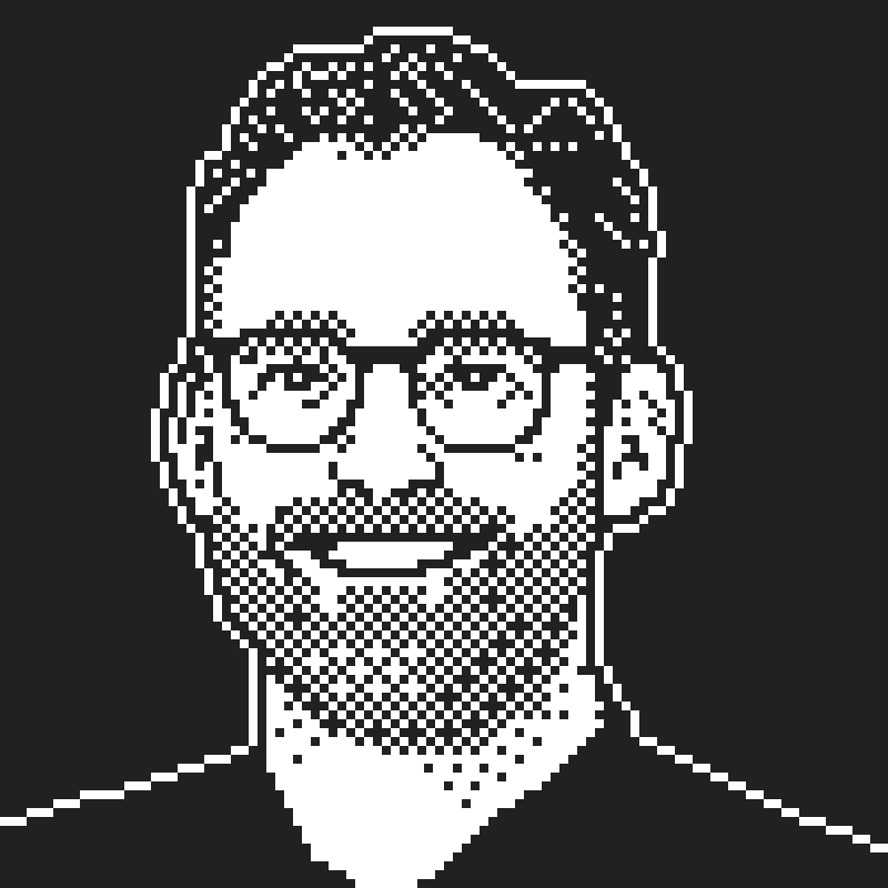 Dithered portrait of Stuart Bowness